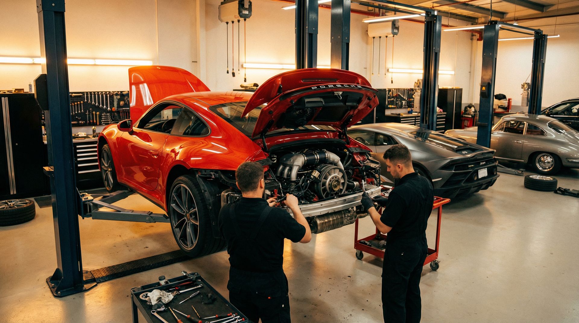 小欣奈视频教程：保时捷911涡轮增压改装全过程实录